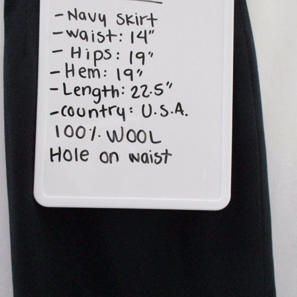 WOMENS TALBOTS PETITE SKIRT A LINE 10 CAREER BLUE - Picture 7 of 8